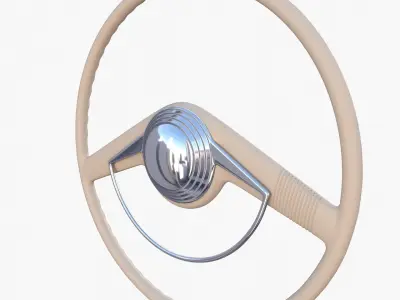 Generic 40s Car Steering Wheel 3D model