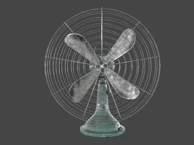 Table fan Low-poly 3D model