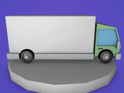 Low Poly Truck Low-poly 3D model buy