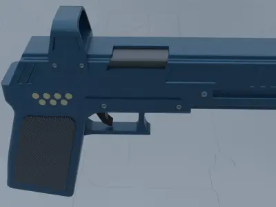 Concept Pistol Free low-poly 3D model