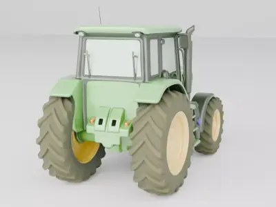 Generic Farm Tractor Model Construction and Agriculture Vehicle 3D model