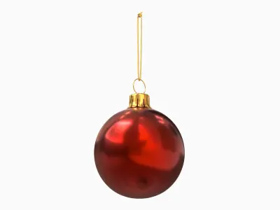 Red Glossy Christmas Ornament &amp;ndash; Christmas Decoration 3D model