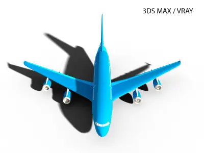 AIRBUS A380-800  Low-poly 3D model