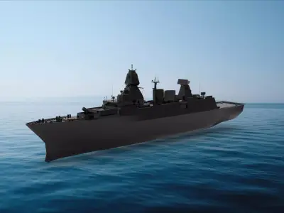 Sachsen-class frigate 3D model
