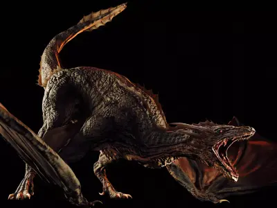 DragonWyvern Low-poly 3D model