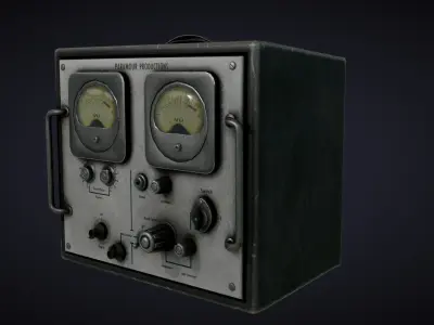 Military Radio Communicator Low-poly 3D model