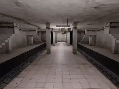 Metro Station Low-poly 3D model purchase