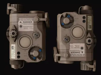 LA-5 PEQ15 Laser Low-poly 3D model