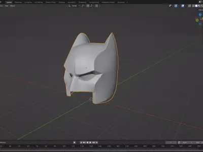 Custom3Dprint Minifigure Accessory -Batman Headgear V2 3D print model