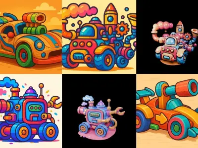 Wood Toy bundle 17 pack 100 glb Low-poly 3D model