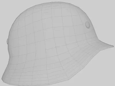 German M35 Afrika Korps Helmet Low-poly 3D model