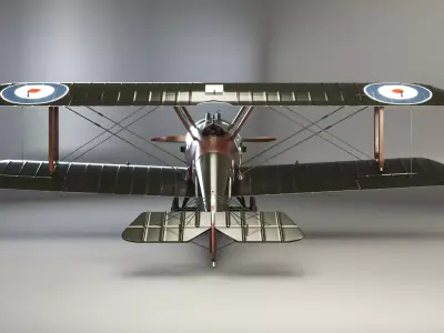 Sopwith Camel F1 Low-poly 3D model