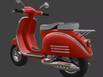 Electric Scooter 3D Model 3D model 5
