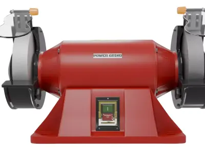 Double Bench Grinder POWERGRIND Realistic 3D Model 3D model