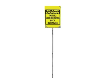 Slow down sign Free low-poly 3D model