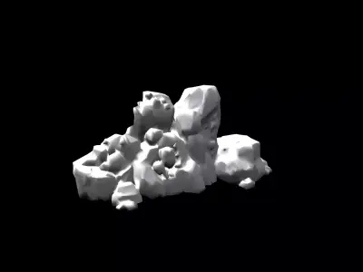 Low Poly Stylized Copper Ore Deposit Low-poly 3D model