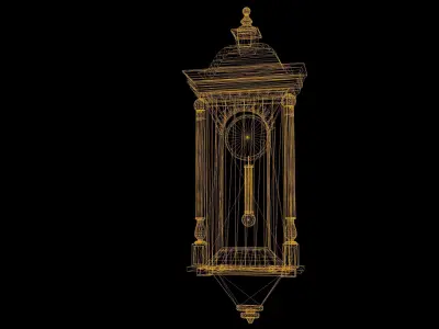 Wall Clock Low poly Game Ready  Low-poly 3D model