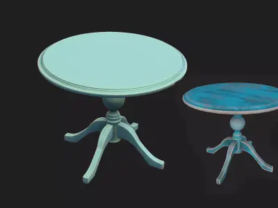 vintage table 5 Low-poly 3D model