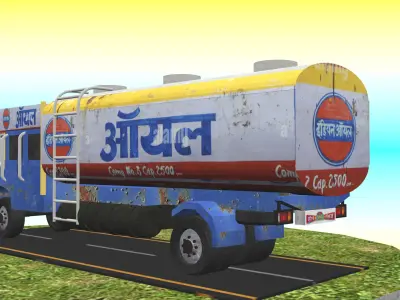 Indian Truck Model 7 Low-poly 3D model