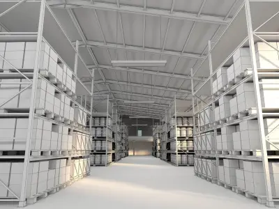warehouse 3D model purchase