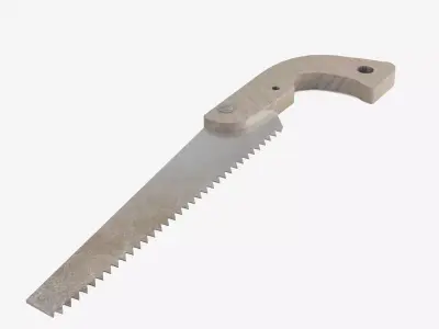 Industrial Wooden Saw Low-poly 3D model