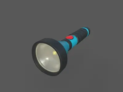 Flashlight Low-poly 3D model 19