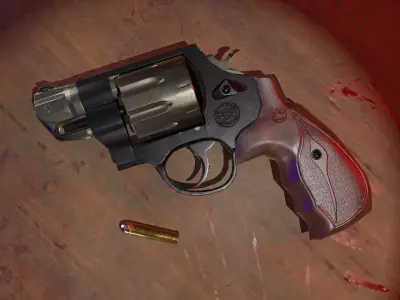 Gun- SnW327Performance - Low Poly 3D Game Ready Asset Low-poly 3D model