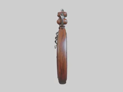 Wooden Pocket Watch Low-poly 3D model