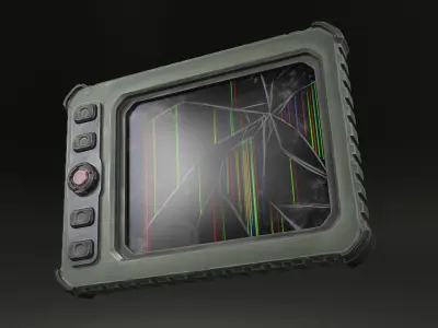 Military tablet Low-poly 3D model