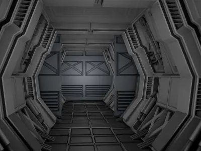 Sci Fi Corridor 3D model 167
