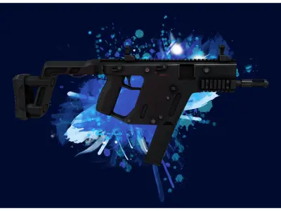 SMG 1 - Kriss Vector Sub-Machinegun - 4K Game Ready Low-poly 3D model
