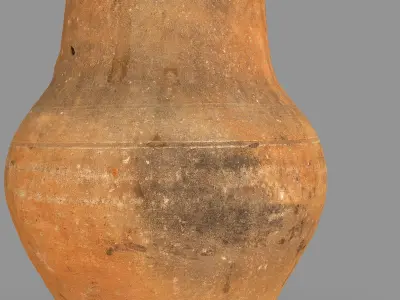 Old clay jug Low-poly 3D model