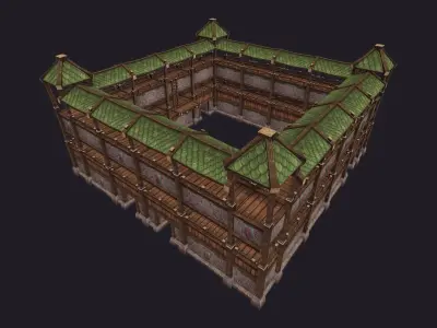 Medieval Fortress Pack Low-poly 3D model