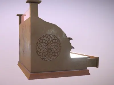 Cash Register Game Ready Low Poly Low-poly 3D model