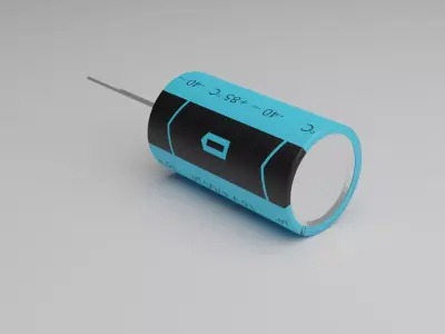 Capacitor battery Free 3D model