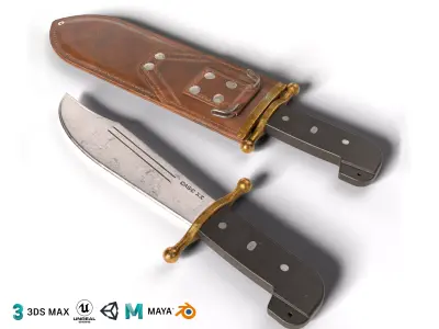 Case Marine Corps Bowie v44 Low-poly 3D model