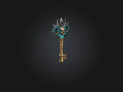 Mystic Key Low-poly 3D model