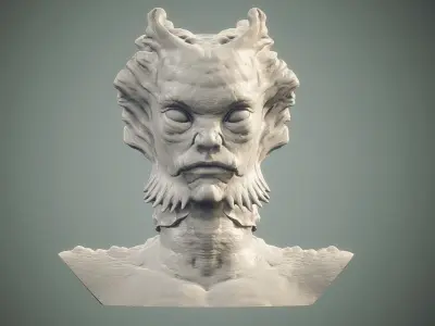 Creature Bust HighPoly  3D model