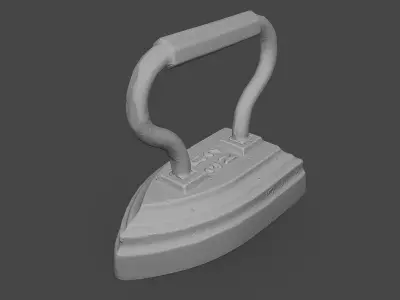 Small Old Antique Iron Low-poly 3D model