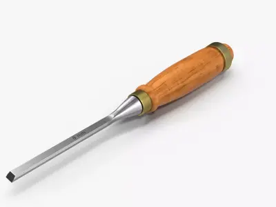 Straight chisel 6 mm 3D model