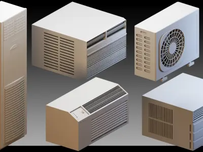90 Industrial air conditioners- Kitbash- High detail 3d models 3D model