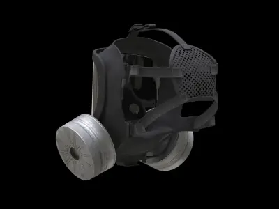 Safety Gas Mask Low Poly Low-poly 3D model