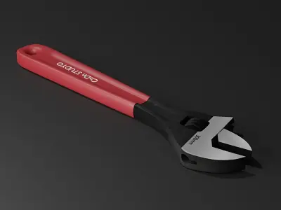 Crescent Wrench Low-poly 3D model purchase