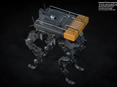 Sci-Fi Scout Robot 3D model