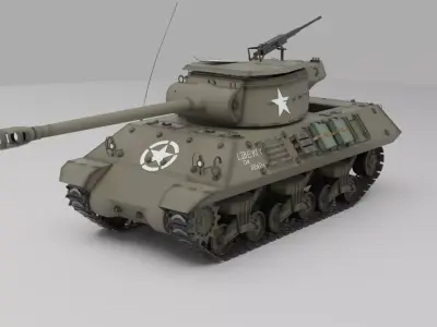 M36 Jackson  American tank destroyer 3D model