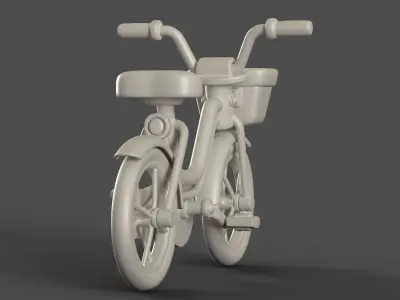 Cartoon Kid Bicycle 3D model