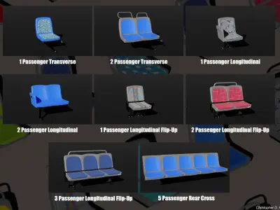 Metropolitan American Seating with QSTRAINT Security Systems 3D model