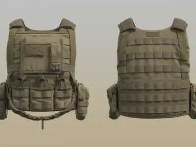 Military Vest Set 3D model