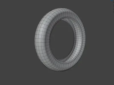 Low Poly Tyre model tire in computer game 3D model