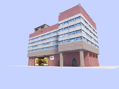 free office building Free low-poly 3D model